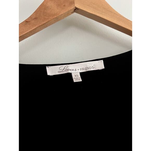 Lovers + Friends | Revolve | Gracie Dress in Black | Split Sleeve | Sz XS - Picture 3 of 7